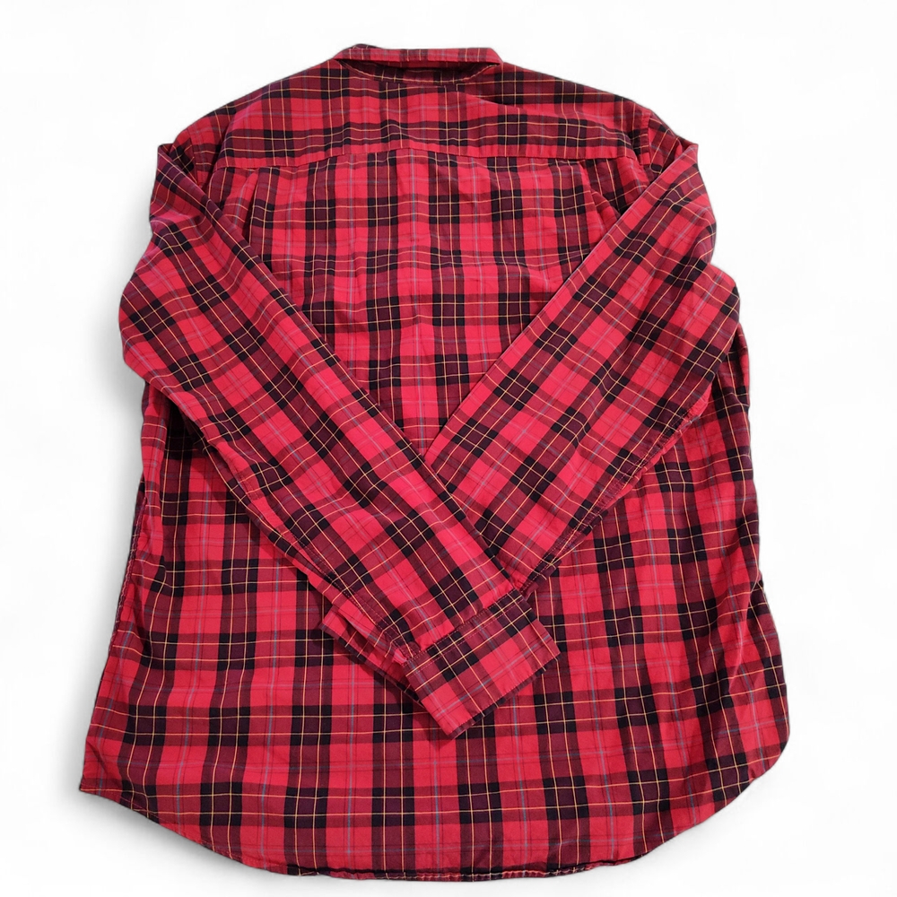 American Eagle Outfitters Button Down Red / Blue Plaid mens Size Medium - Picture 5 of 8
